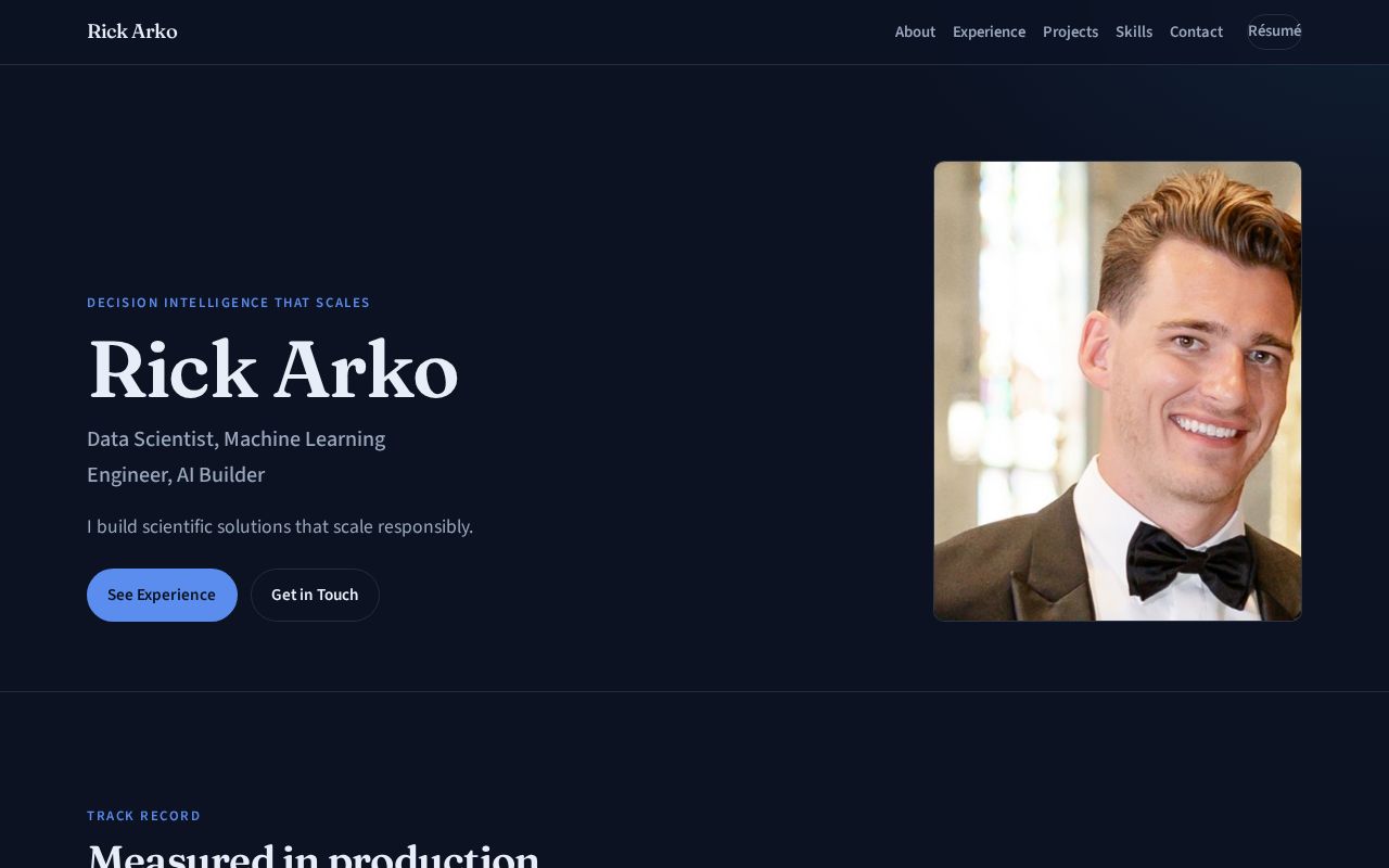 Preview of Public static portfolio (GitHub Pages)