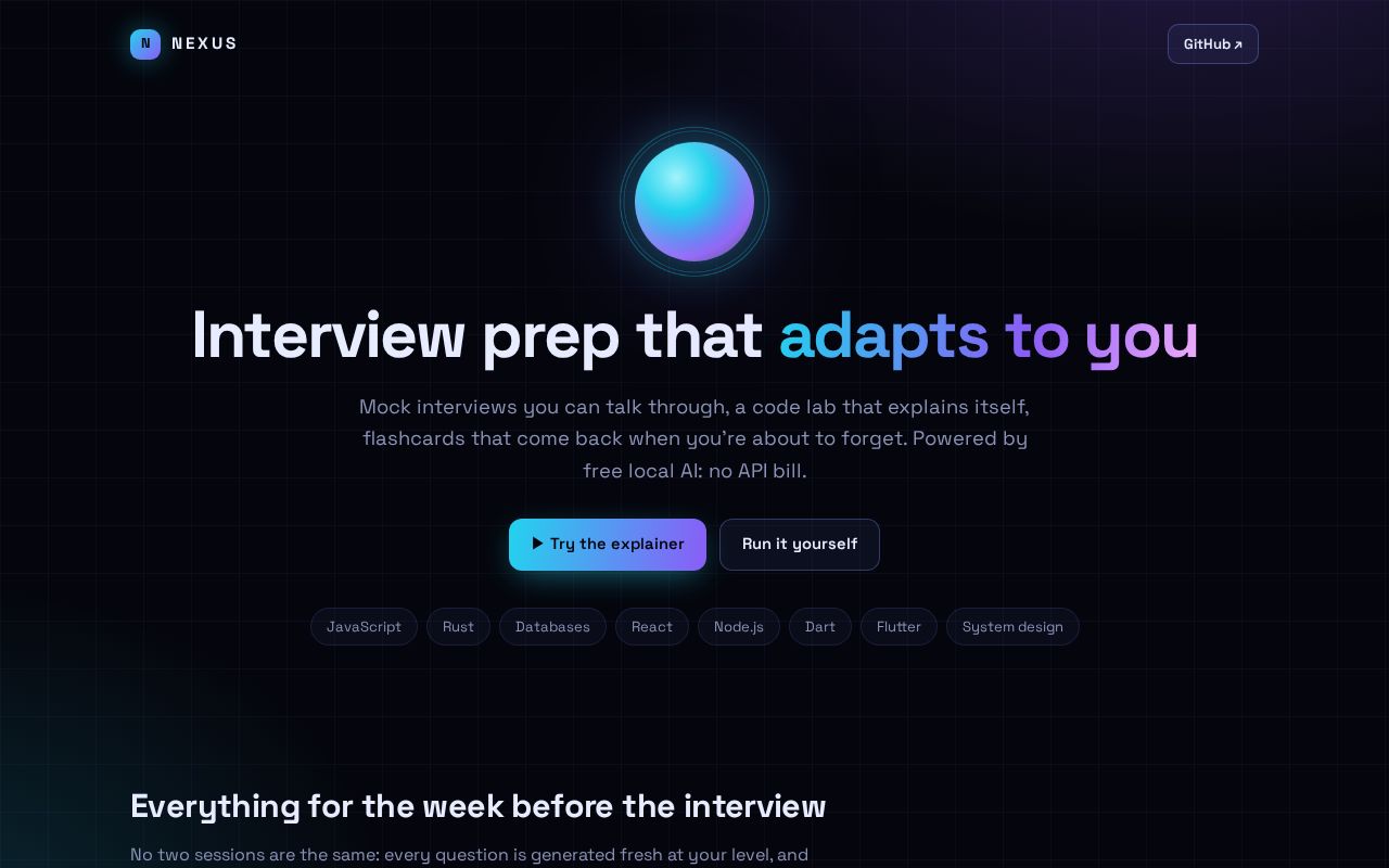 Preview of Nexus Interview Prep