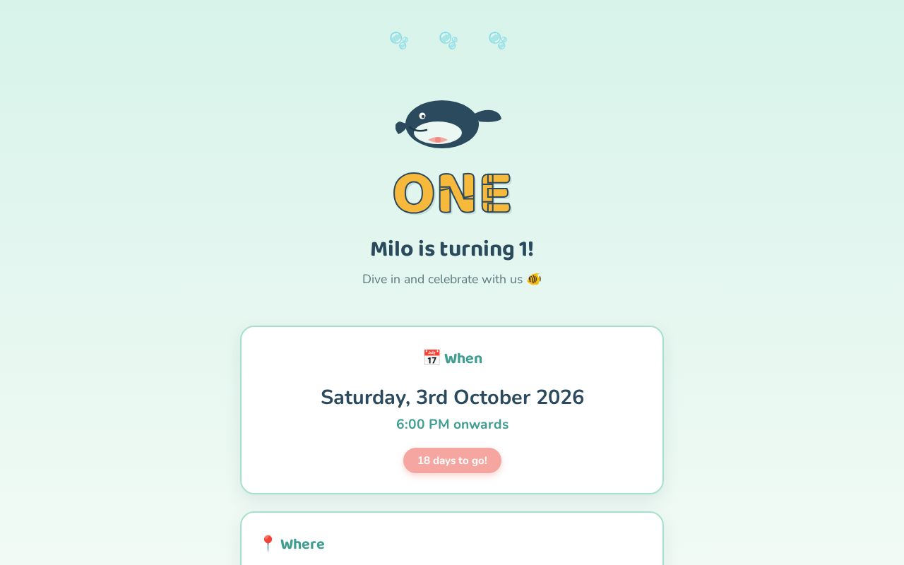 Preview of Milo Birthday