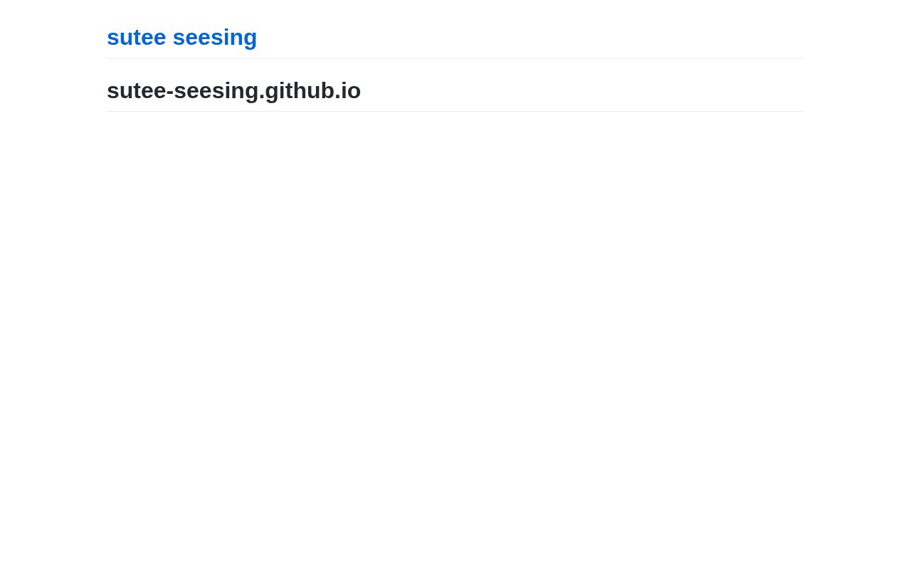 Preview of Sutee Seesing Github Io