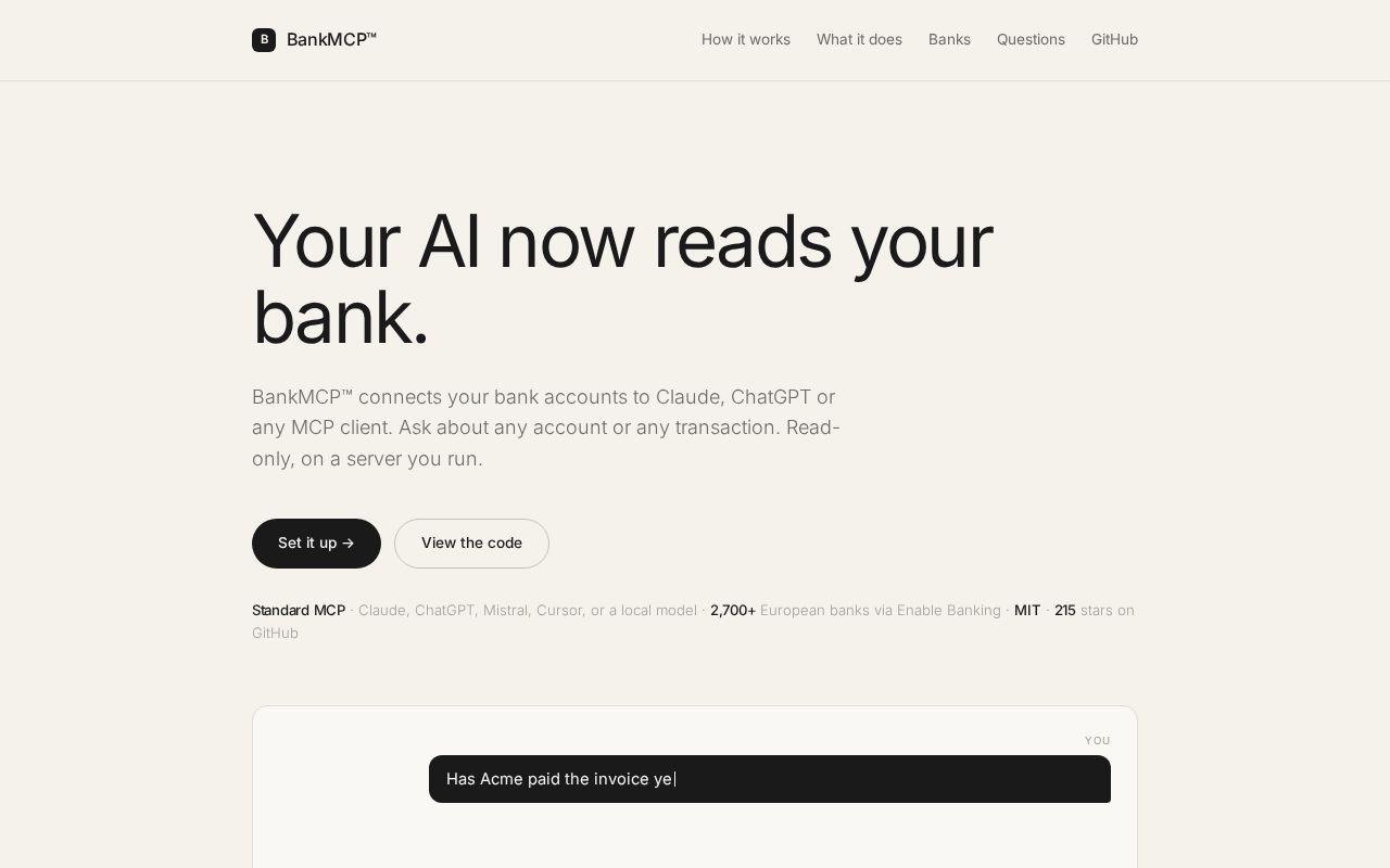 Preview of Bankmcp
