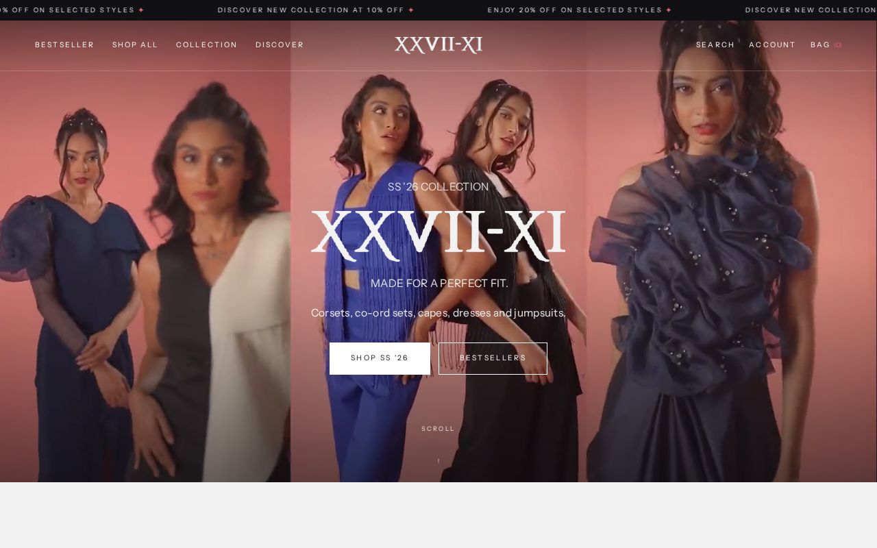 Preview of Home page concept for twentyseveneleven.in — Eclectic Digital