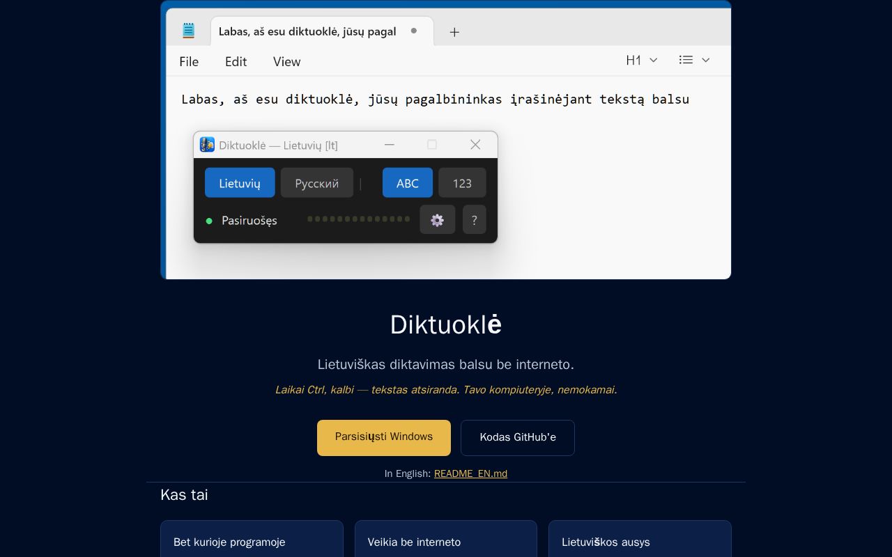 Preview of Diktuoklė