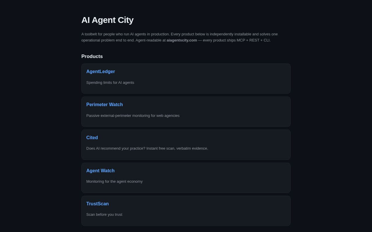 Preview of Agent Ledger