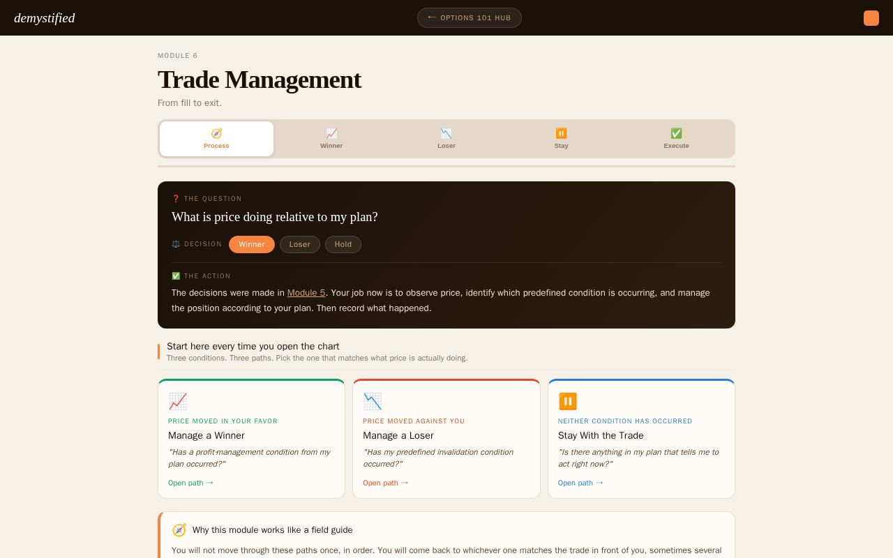 Preview of Trade Management