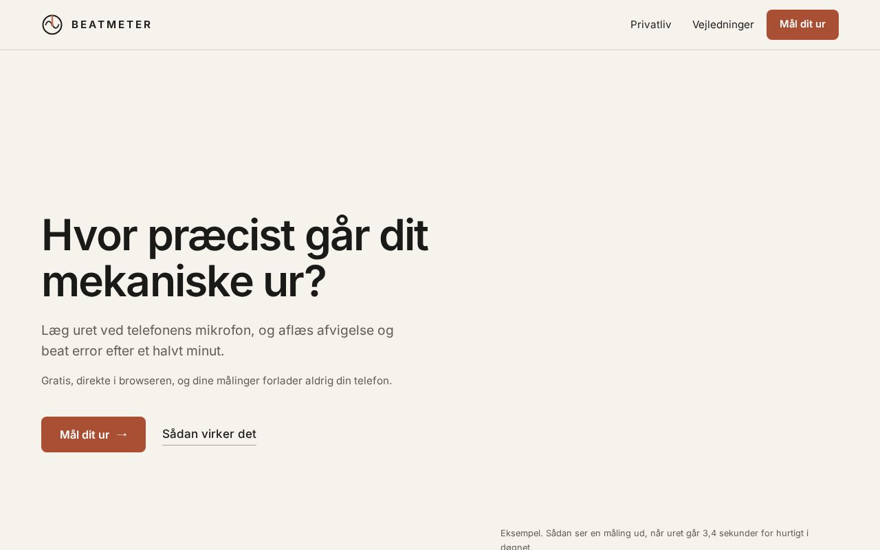 Preview of BeatMeter: mål dit mekaniske ur med telefonen