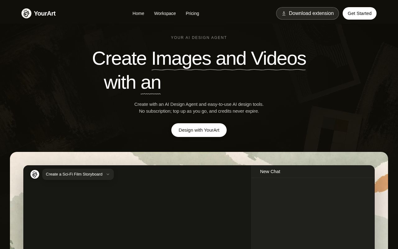 Preview of AI Design Agent for Images, Video & Canvas