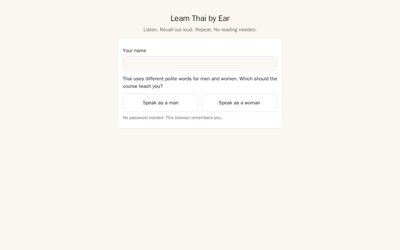 Preview of Learn Thai by Ear