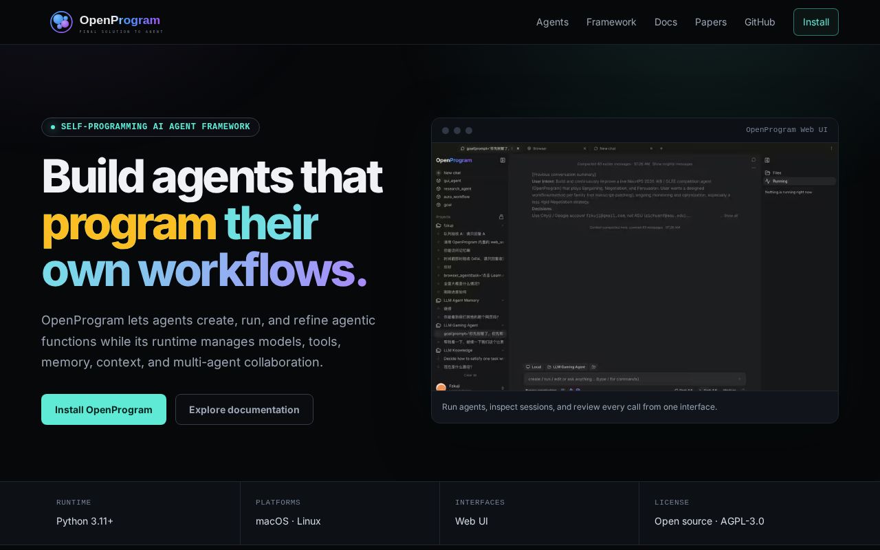 Preview of OpenProgram