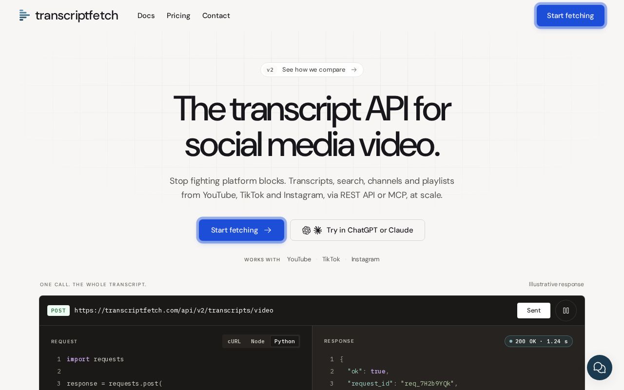 Preview of Transcriptfetch