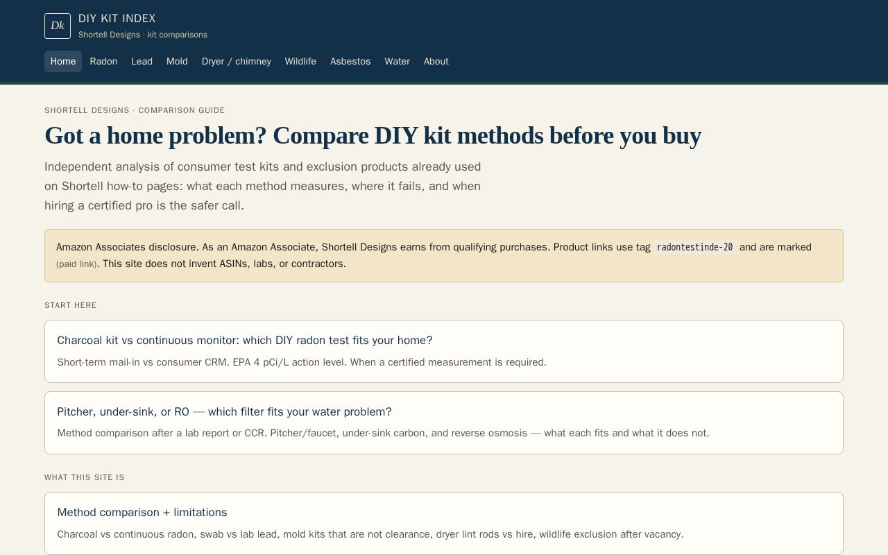 Preview of Diy Kit Index