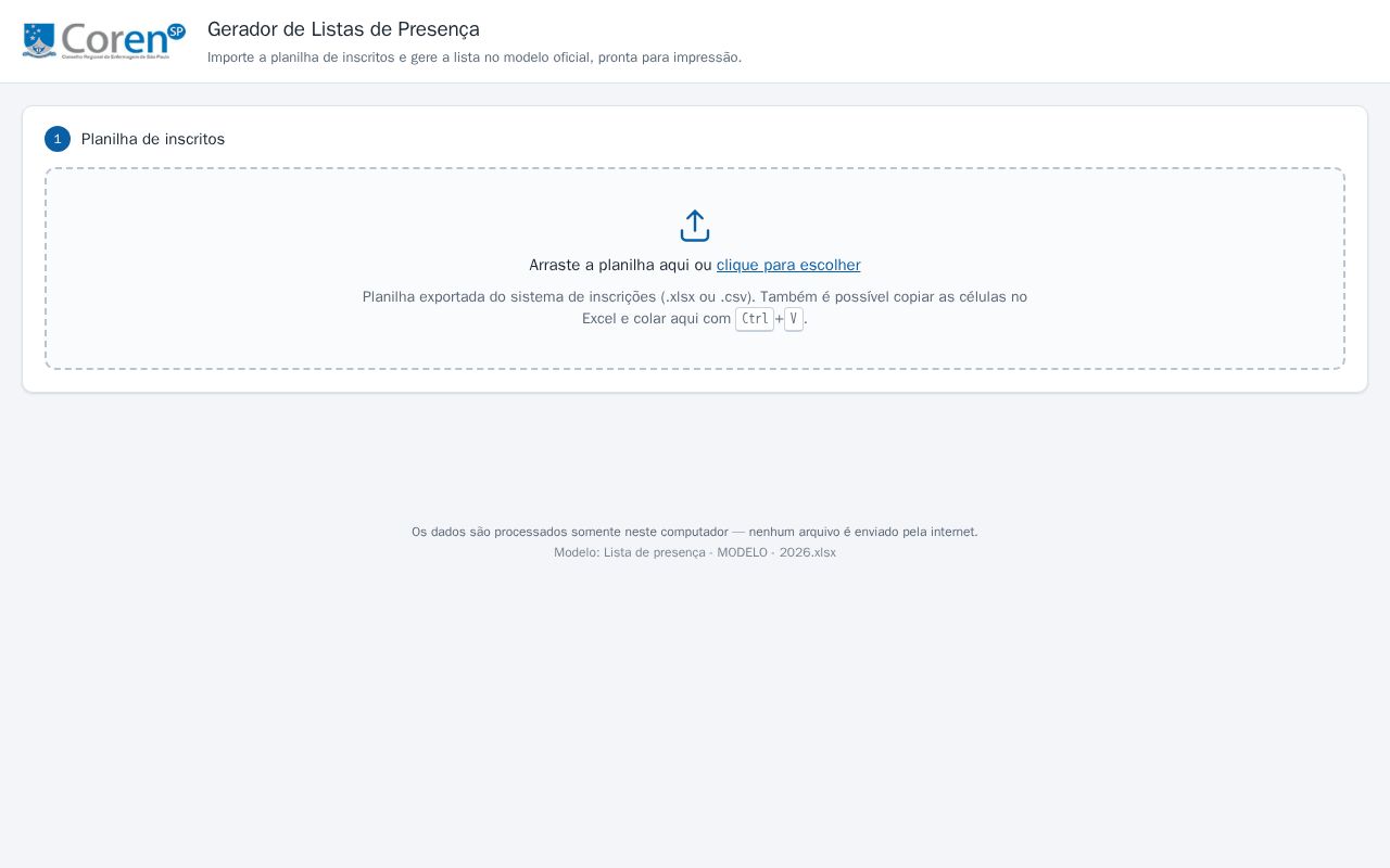 Preview of Gerador Lista Presenca