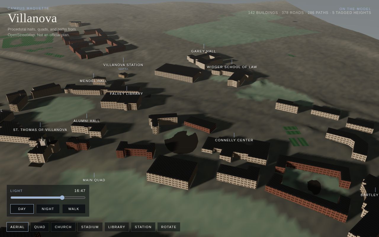 Preview of Villanova 3D Recreation