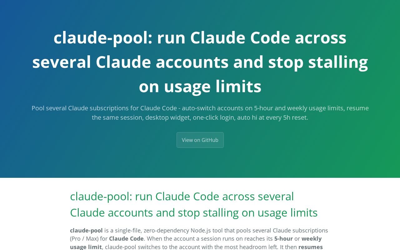 Preview of Claude Pool