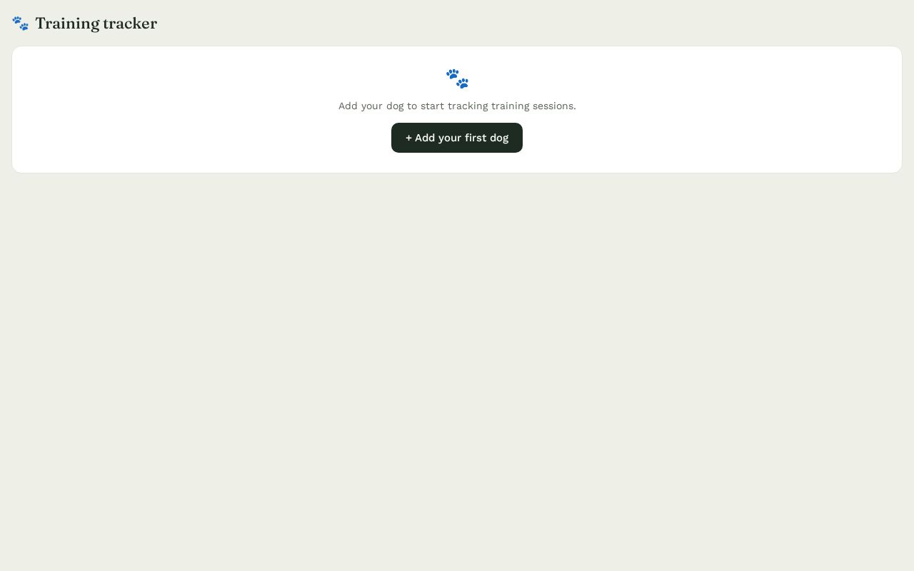 Preview of simple tracker and analyzis for dog training sessions