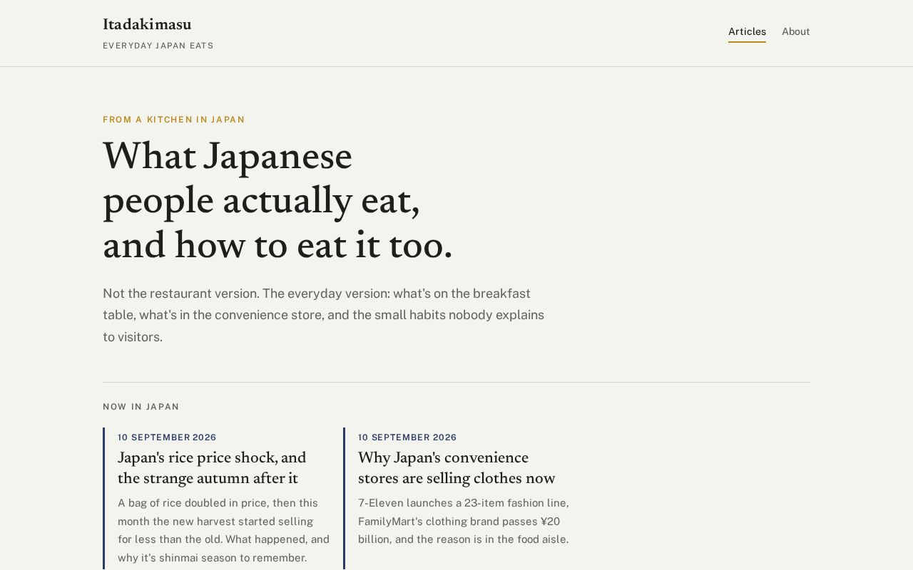 Preview of Everyday Japanese food, explained from the inside