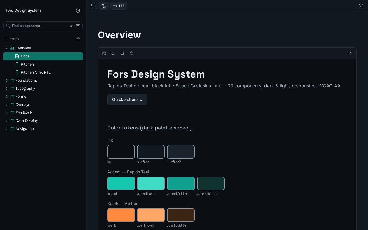 Preview of Fors Design System