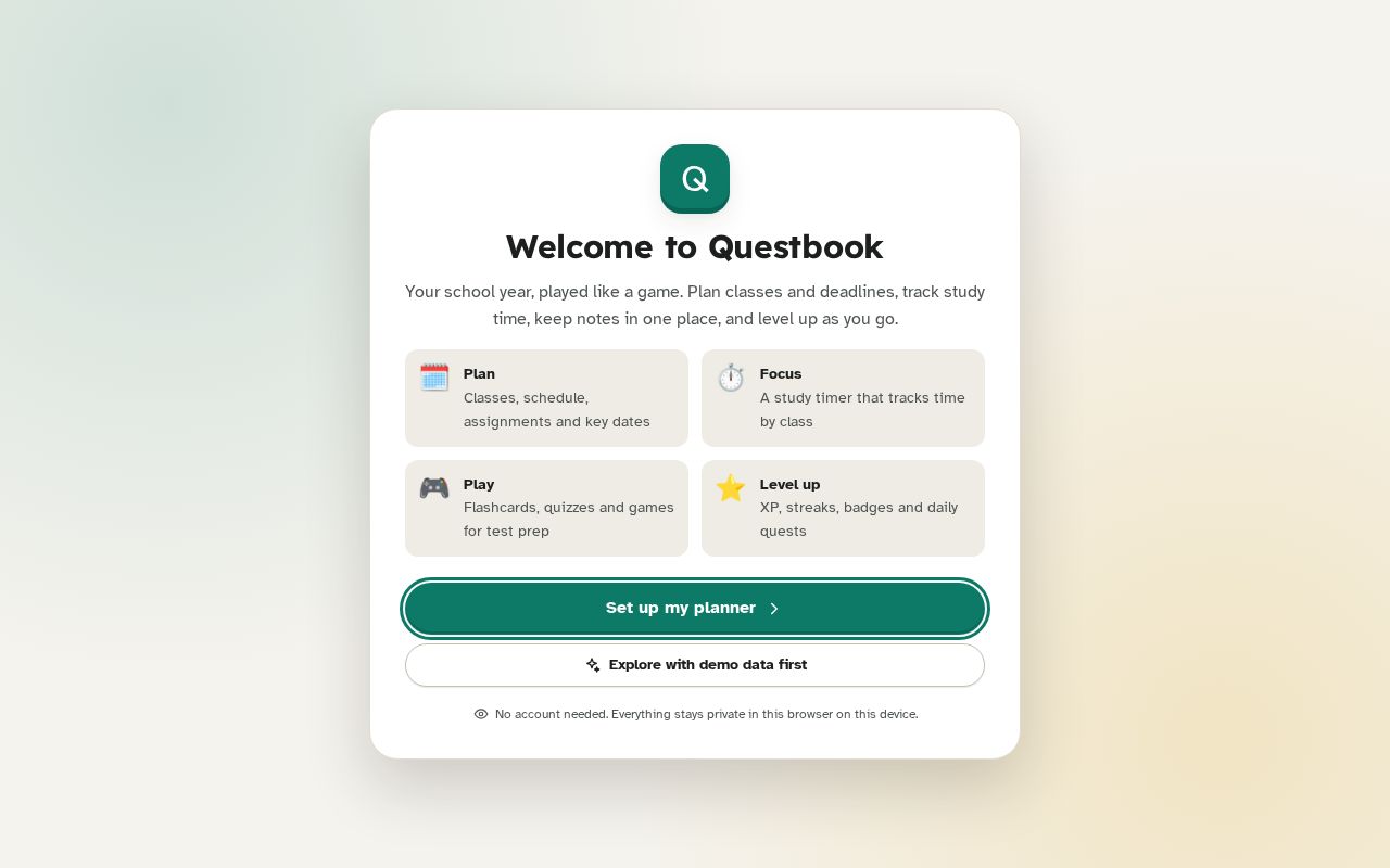Preview of Questbook
