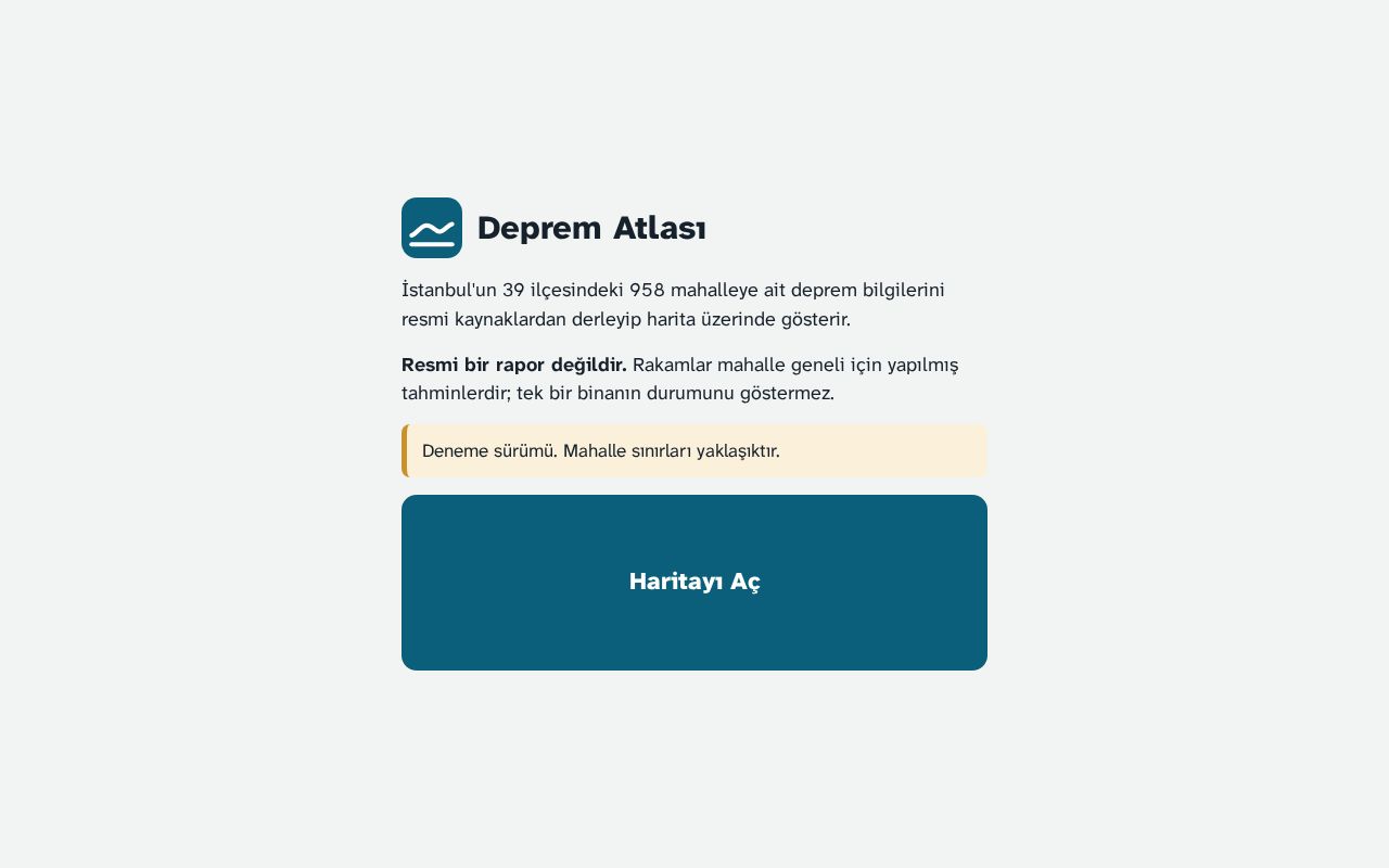 Preview of Deprem Atlası
