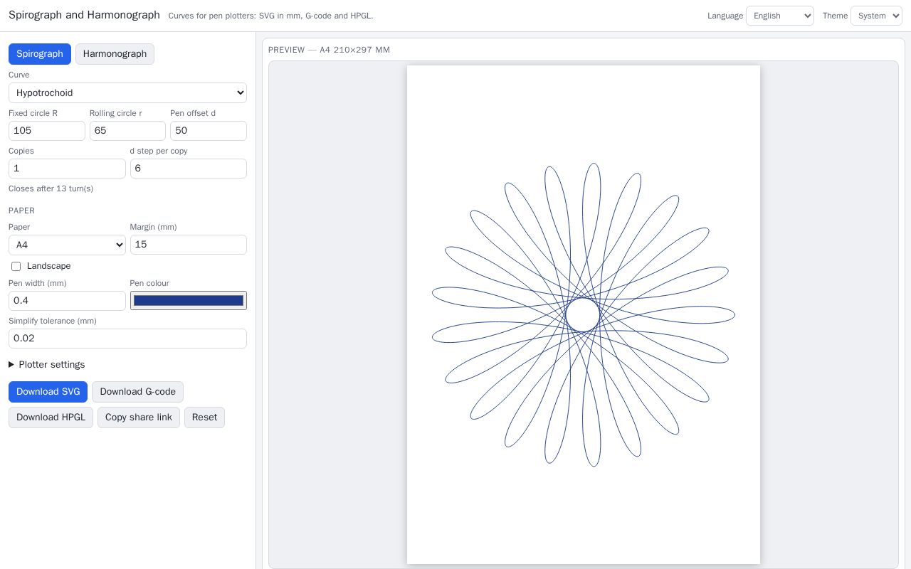 Preview of Spirograph Harmonograph