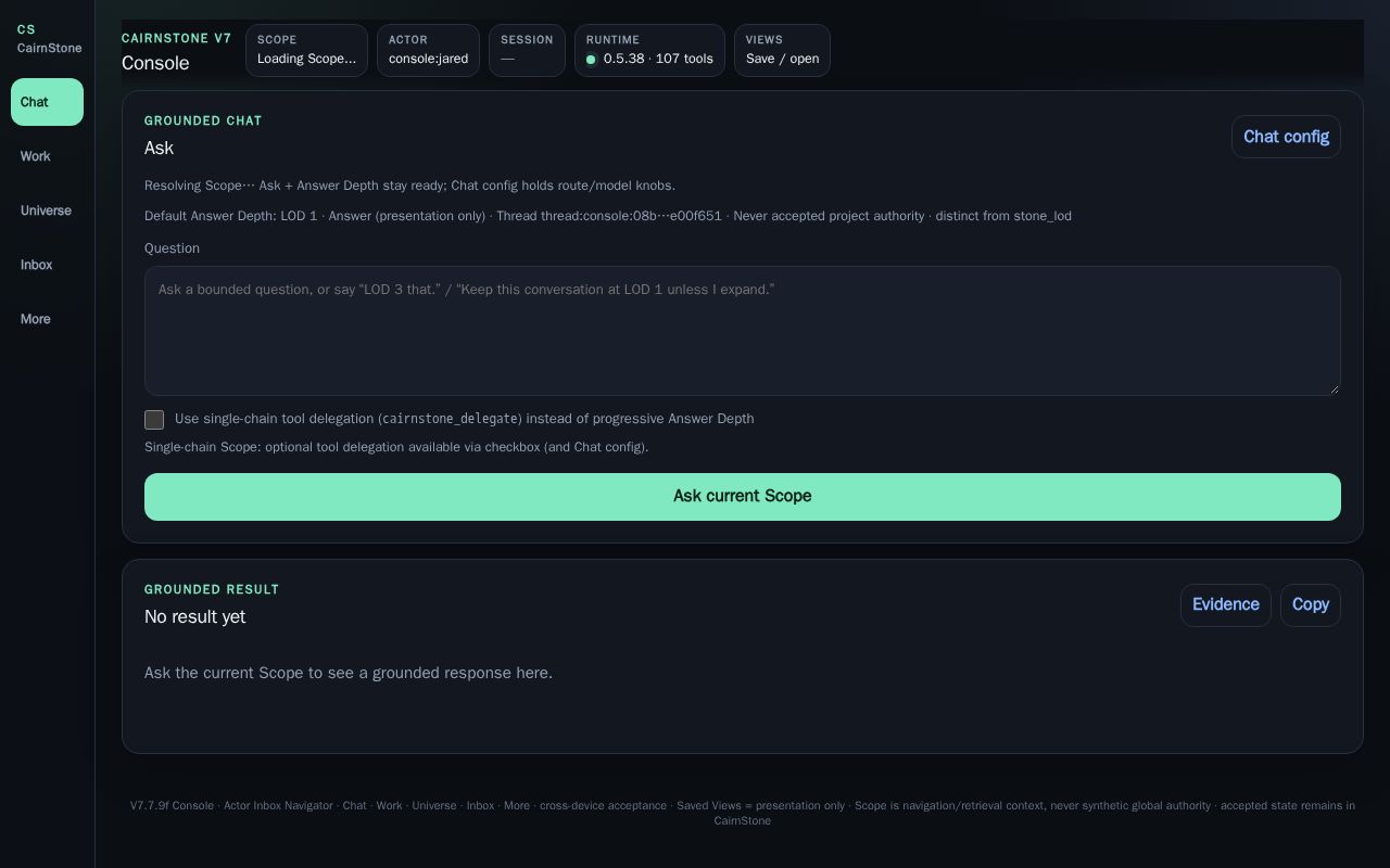 Preview of Cairnstone V6 Console