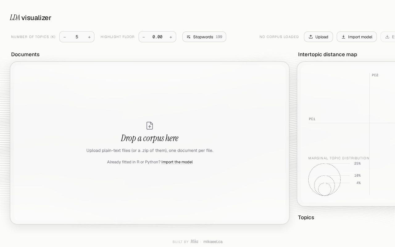 Preview of LDA Visualizer