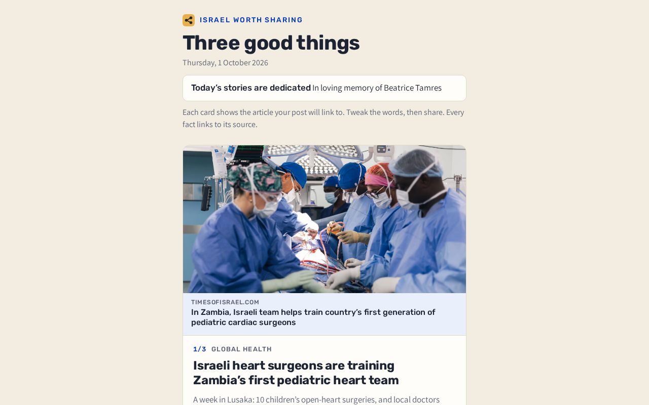 Preview of Israel Worth Sharing