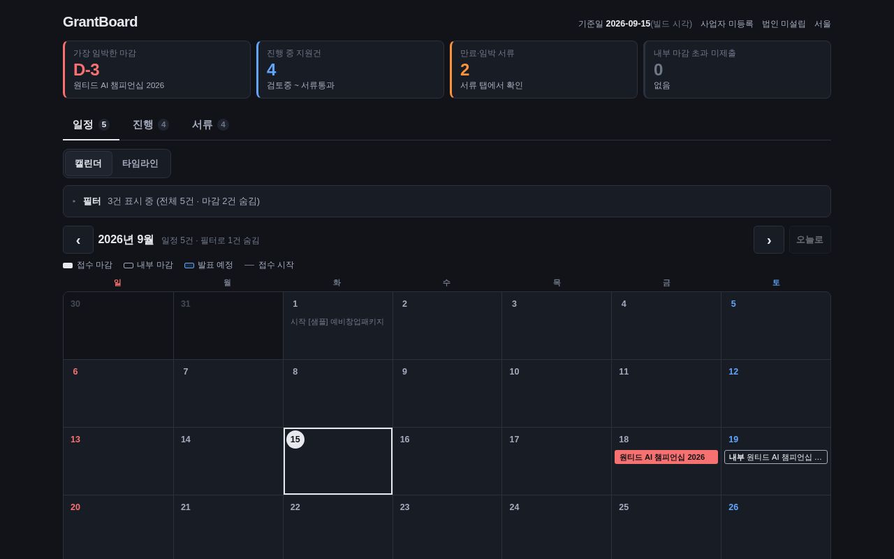 Preview of Grantboard