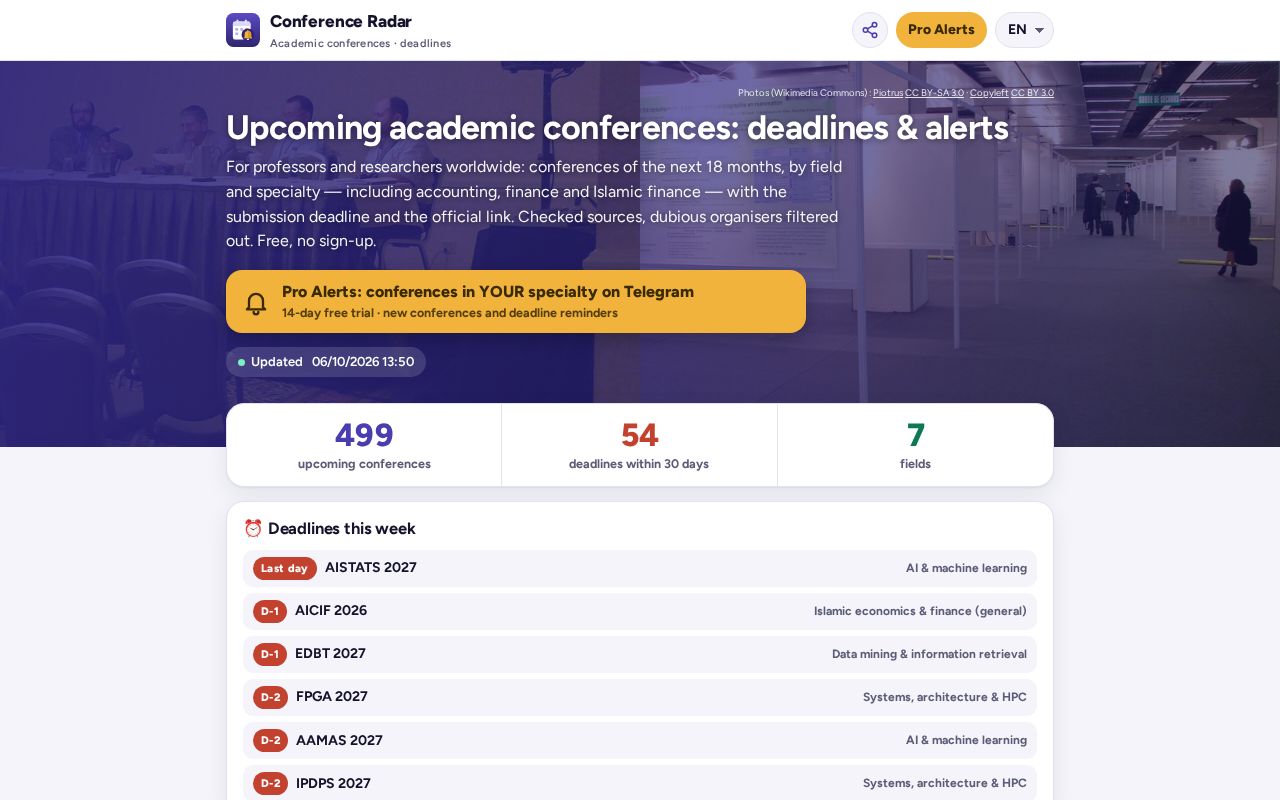 Preview of Conferences Alertes