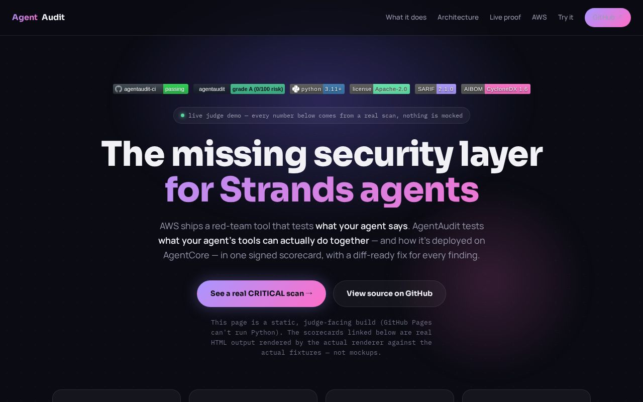 Preview of AgentAudit