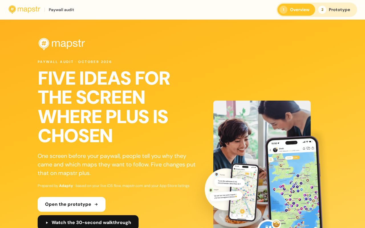 Preview of Mapstr Paywall Rebuild