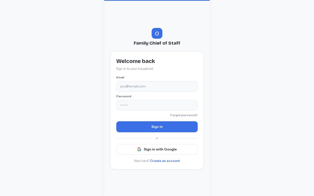 Preview of Family Chief of Staff app