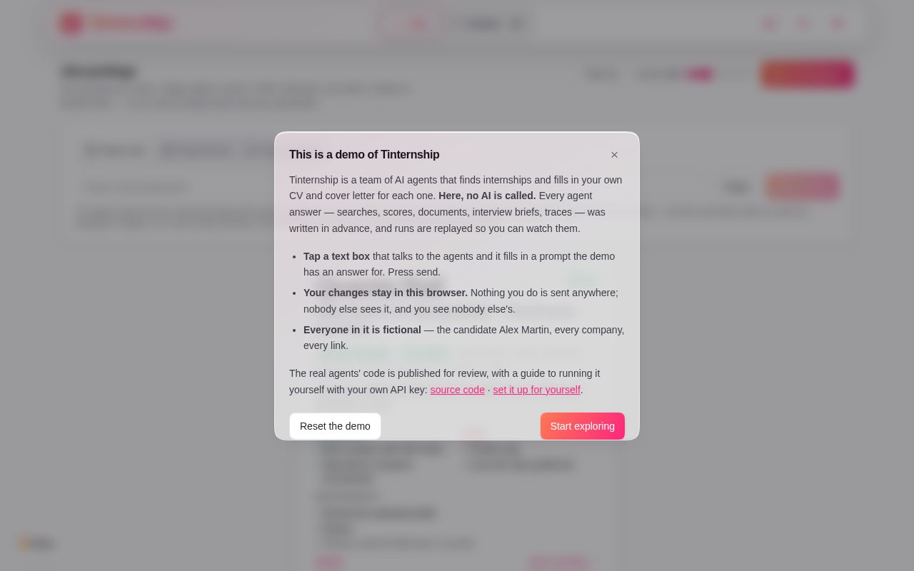 Preview of Demo Tinternship