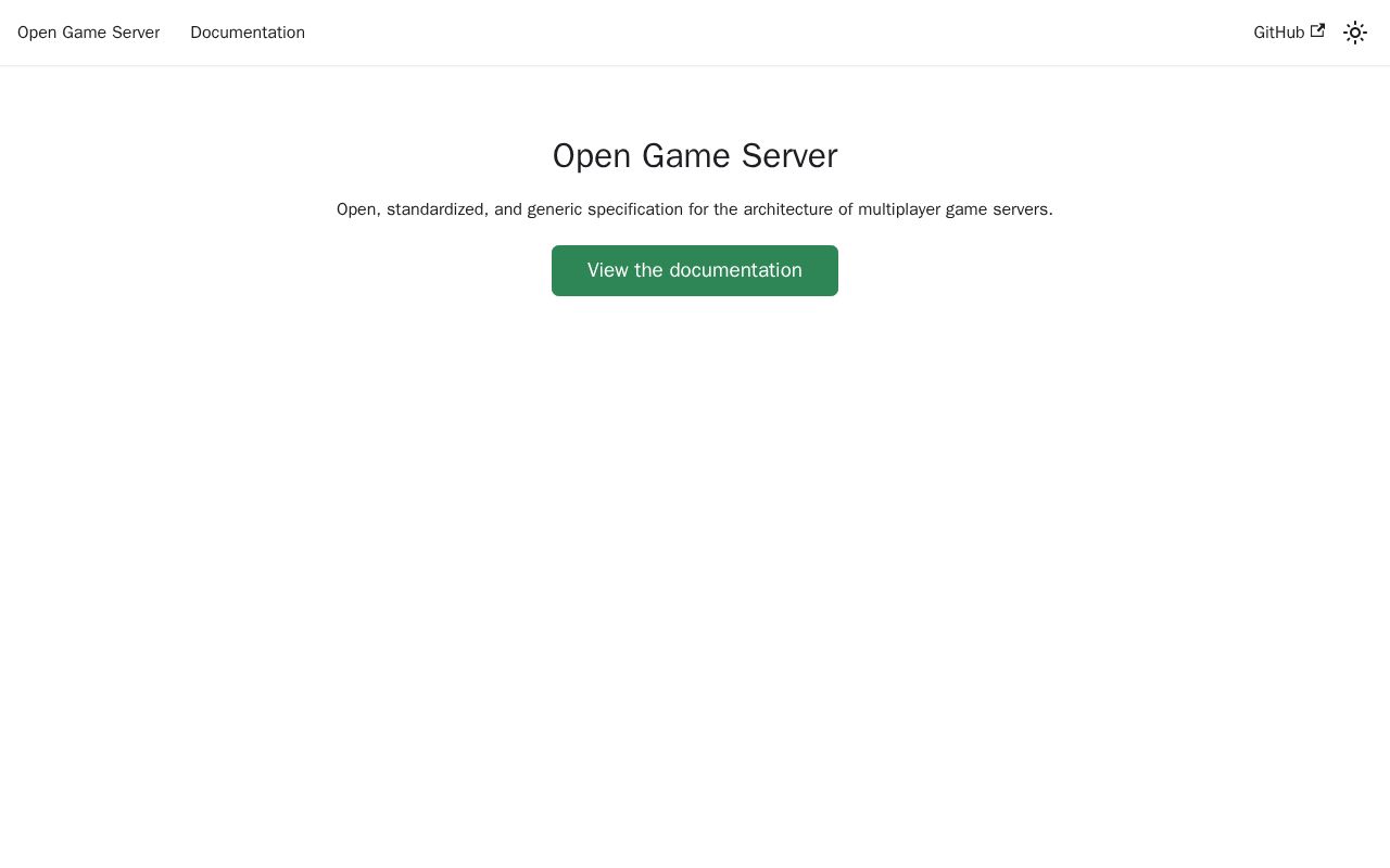 Preview of Open Game Server