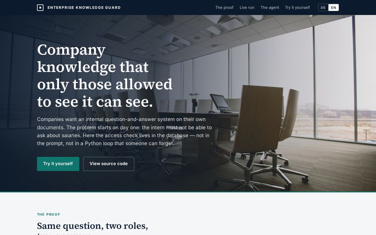 Preview of Enterprise Knowledge Guard