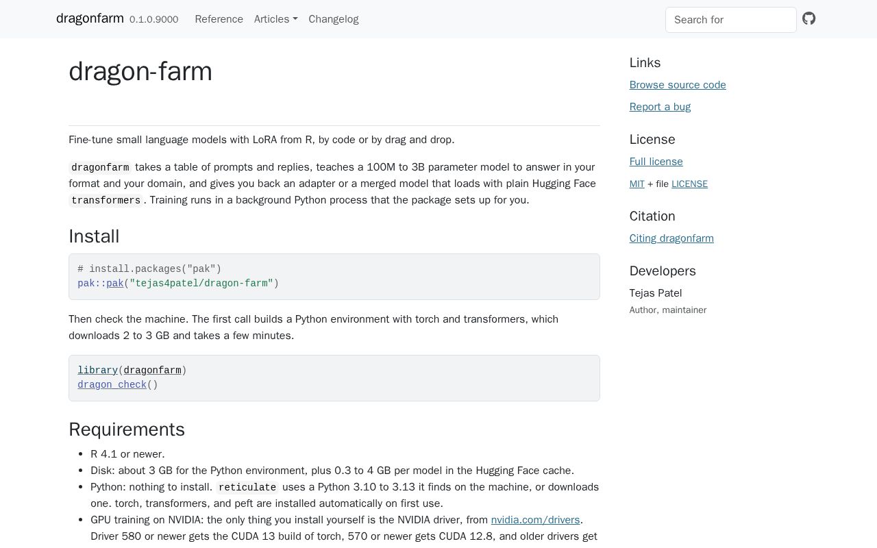 Preview of Fine-tune small language models with LoRA from R, by code or by drag and drop
