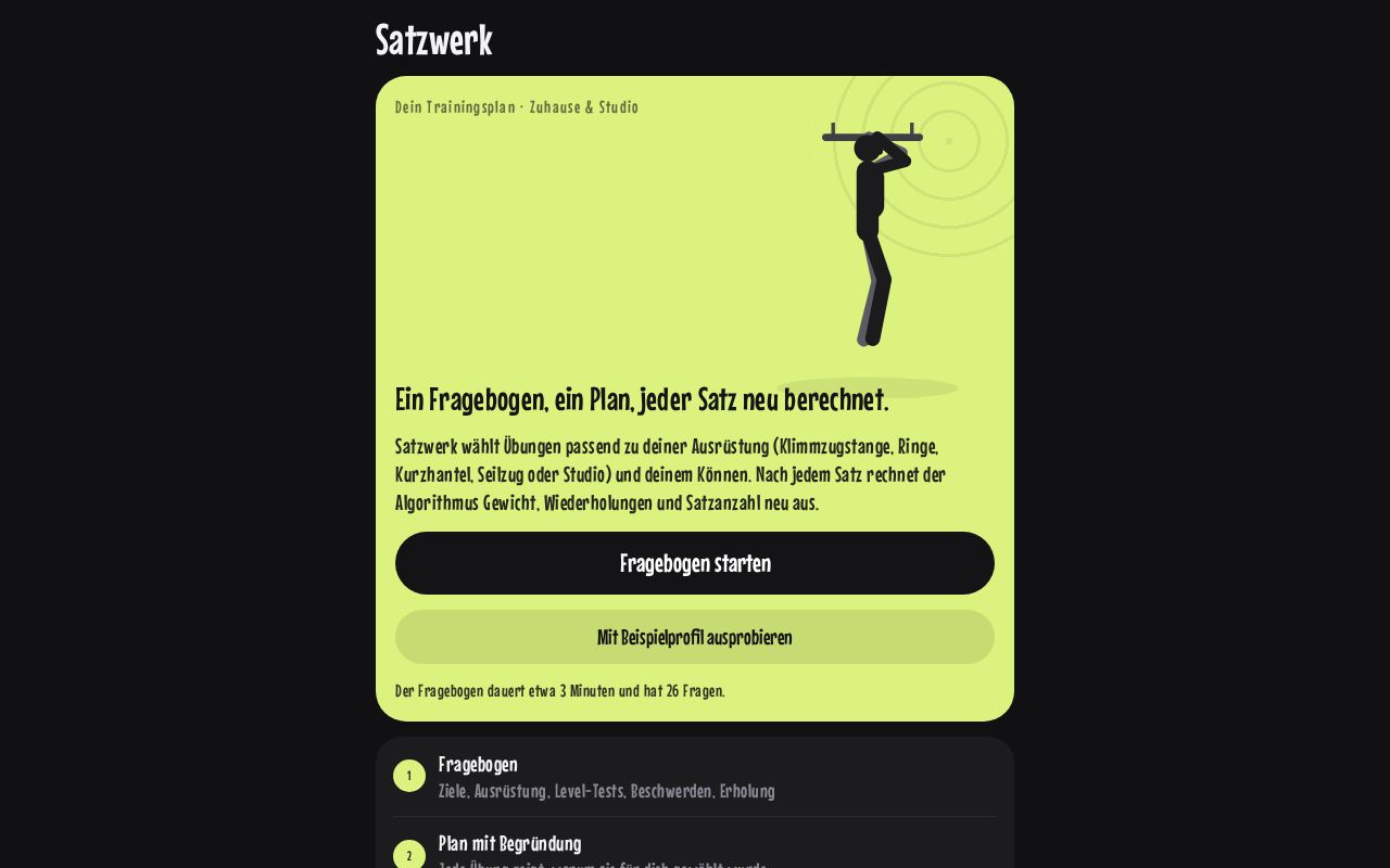 Preview of Trainingsapp