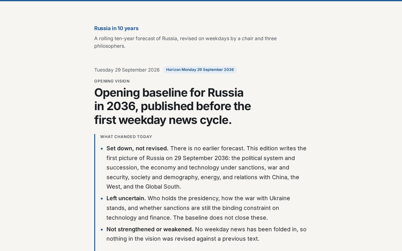 Preview of Russia In 10 Years