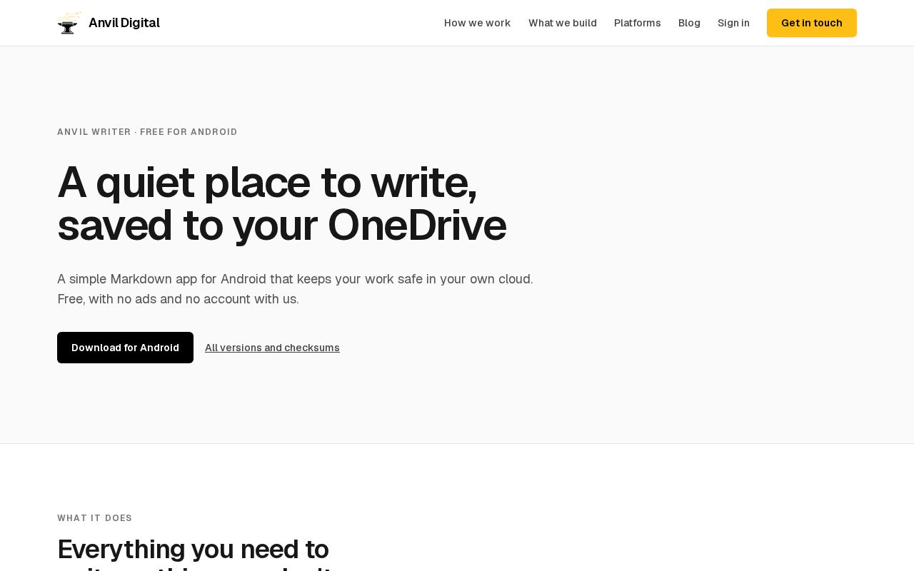 Preview of Anvil Writer