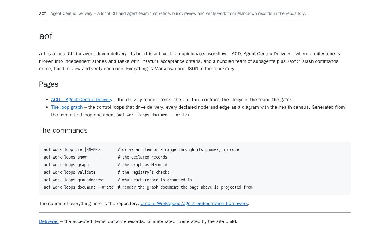 Preview of Agent Orchestration Framework