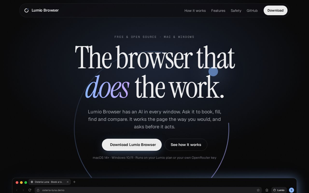 Preview of Lumio Browser