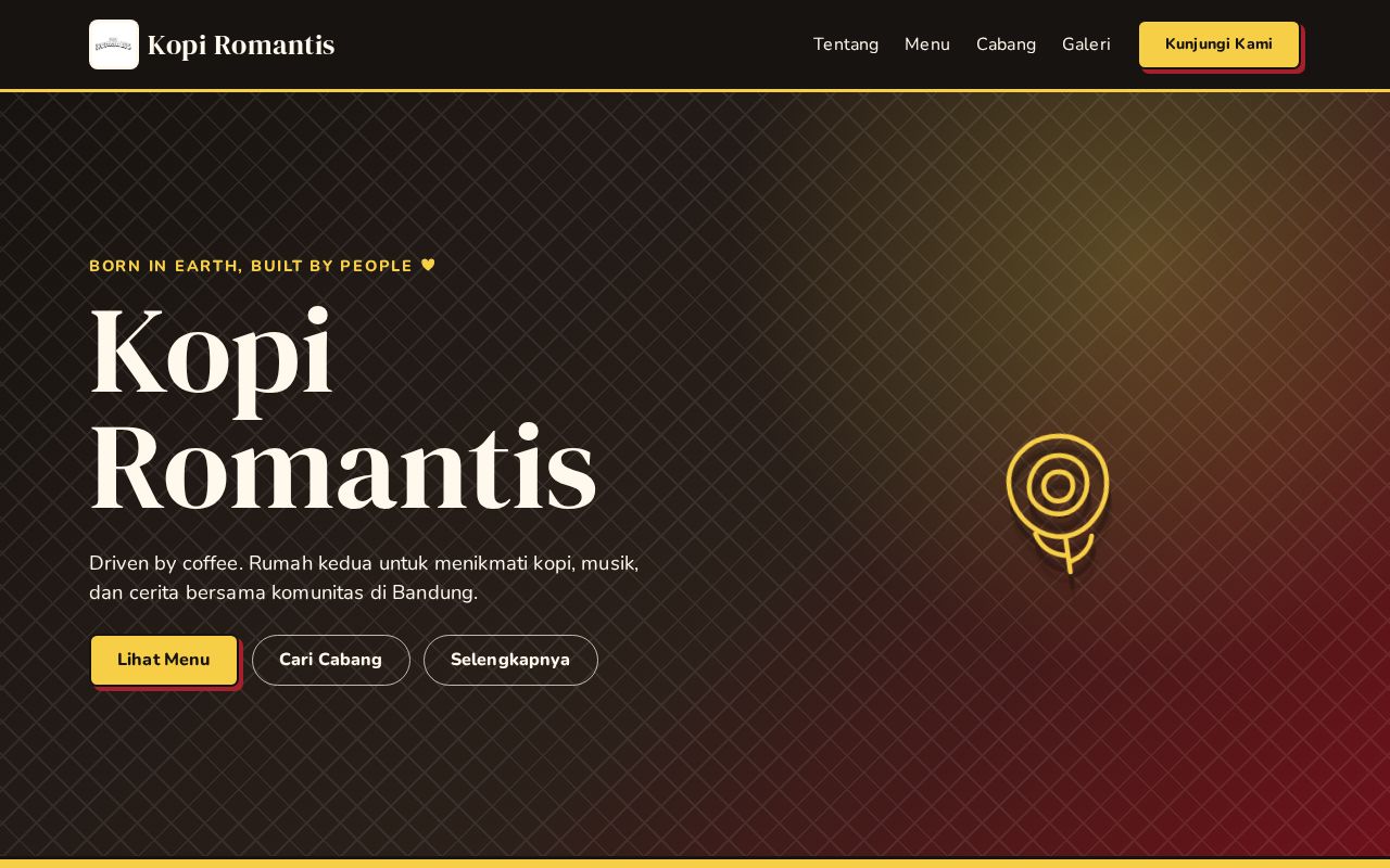 Preview of Landing Page Kopi Romantis