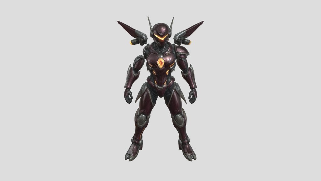 Preview of Futuristic armored superhero suit