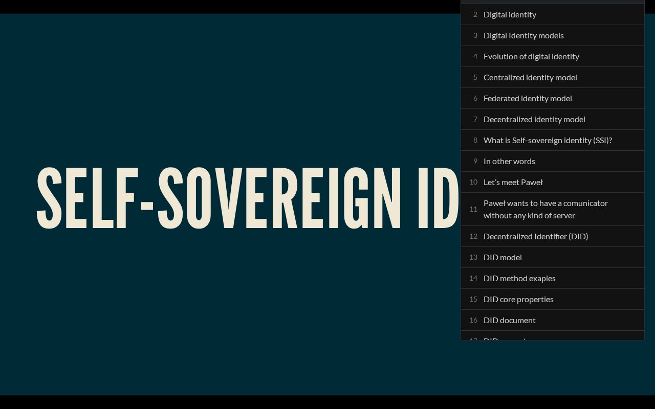 Preview of Self Sovereign Identity
