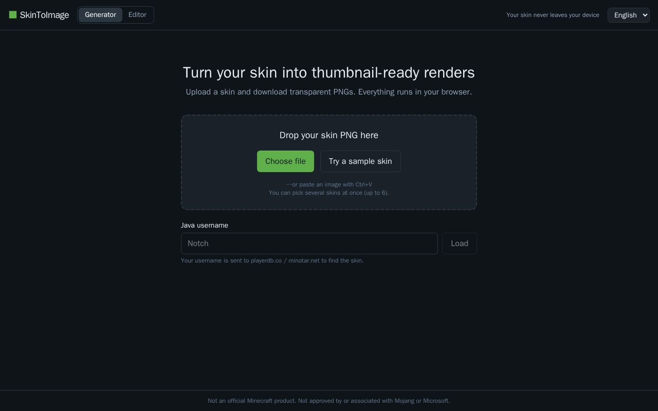 Preview of SkinToImage