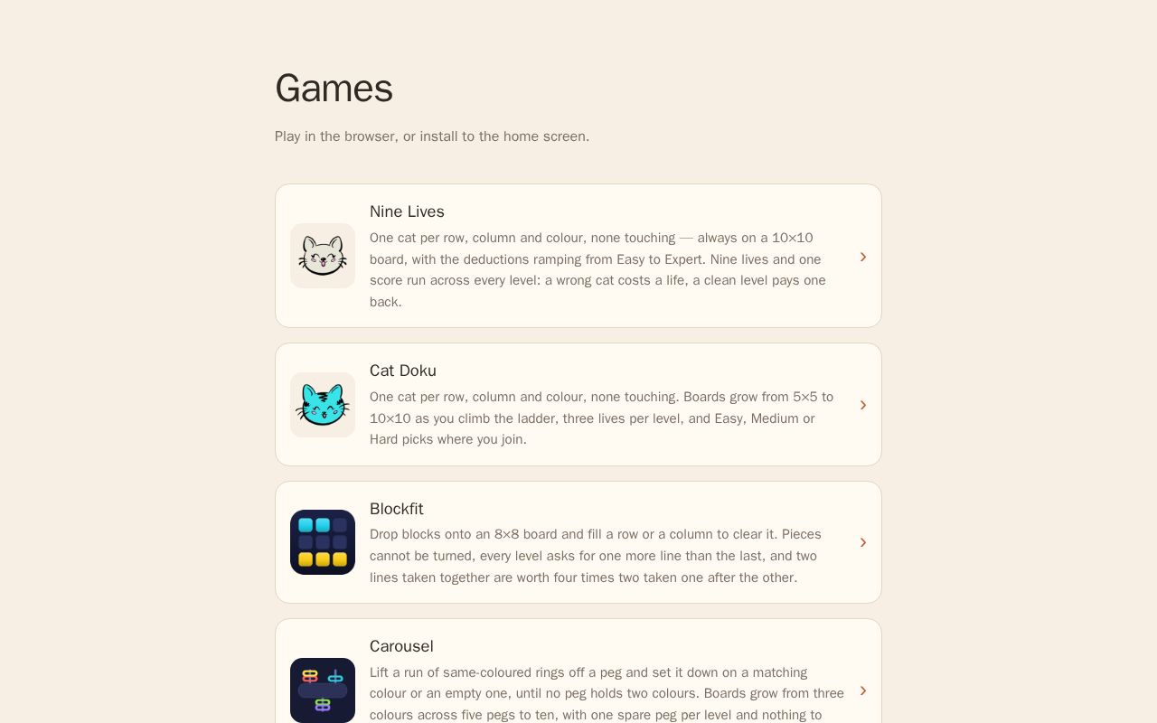 Preview of Games