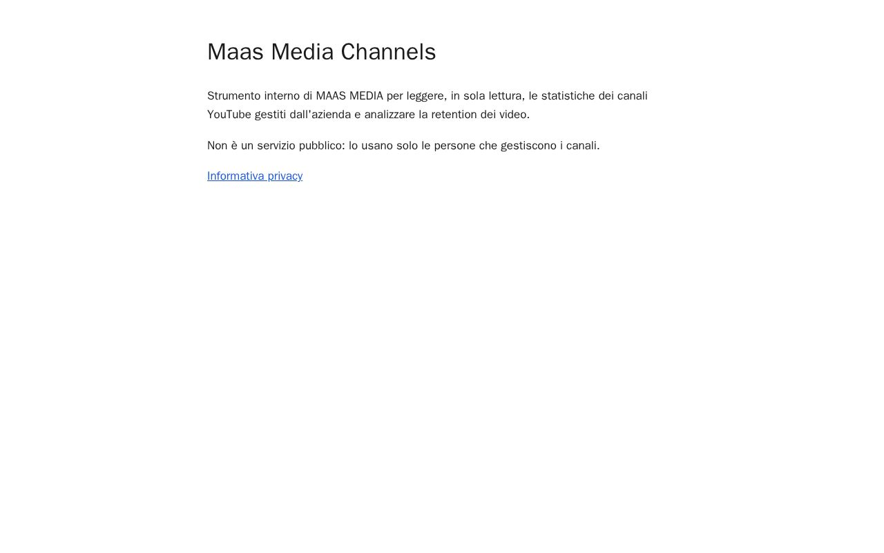 Preview of Maas Media Channels