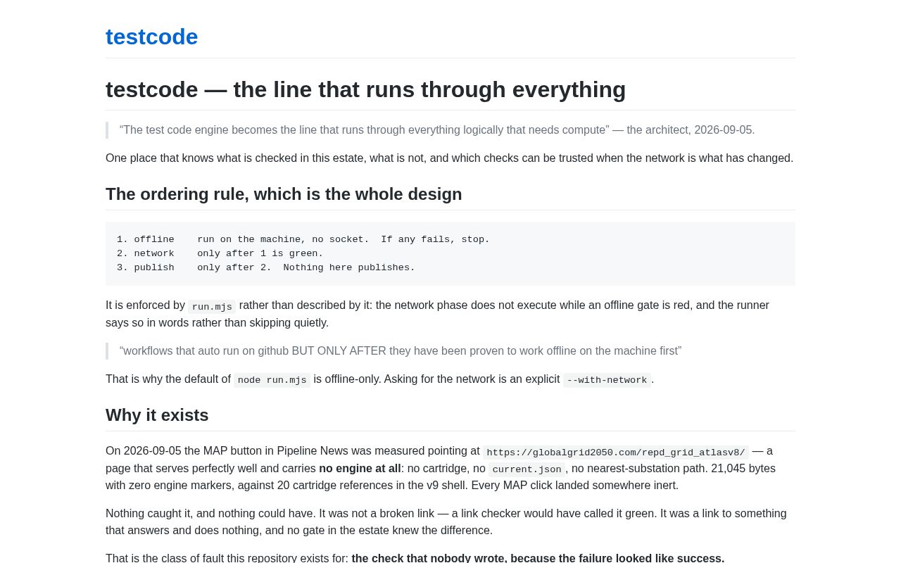 Preview of to combine test codes from verious engines
