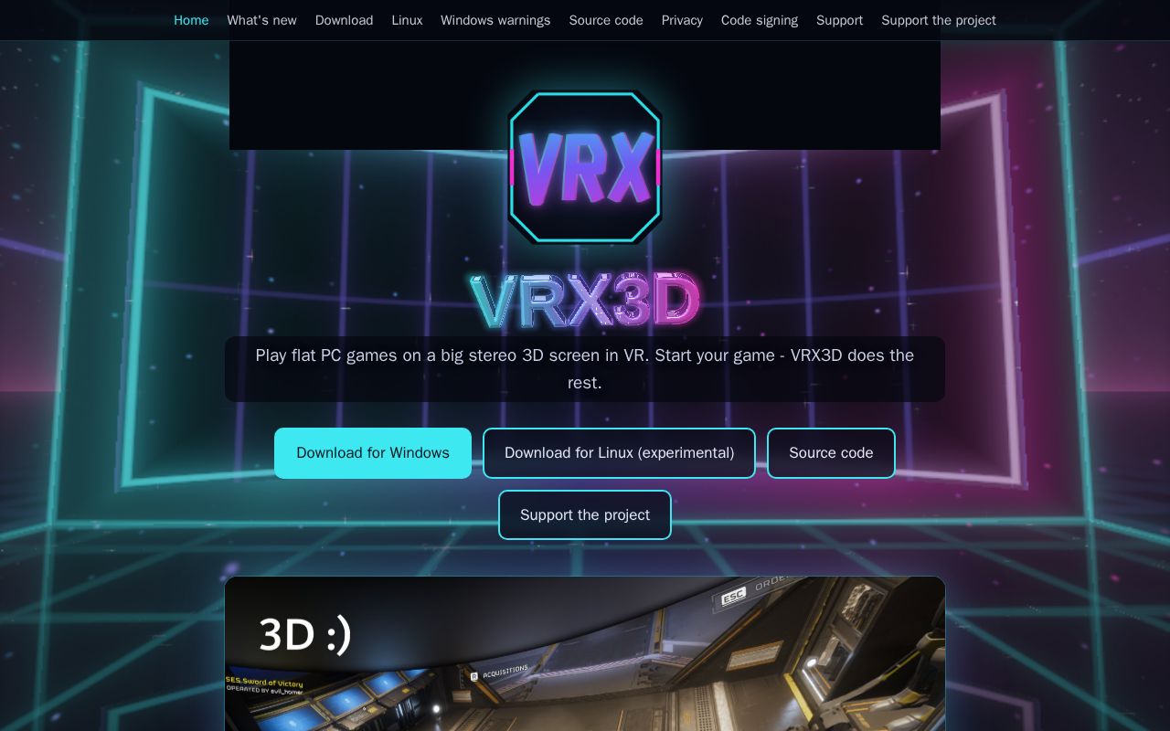 Preview of VRX3D