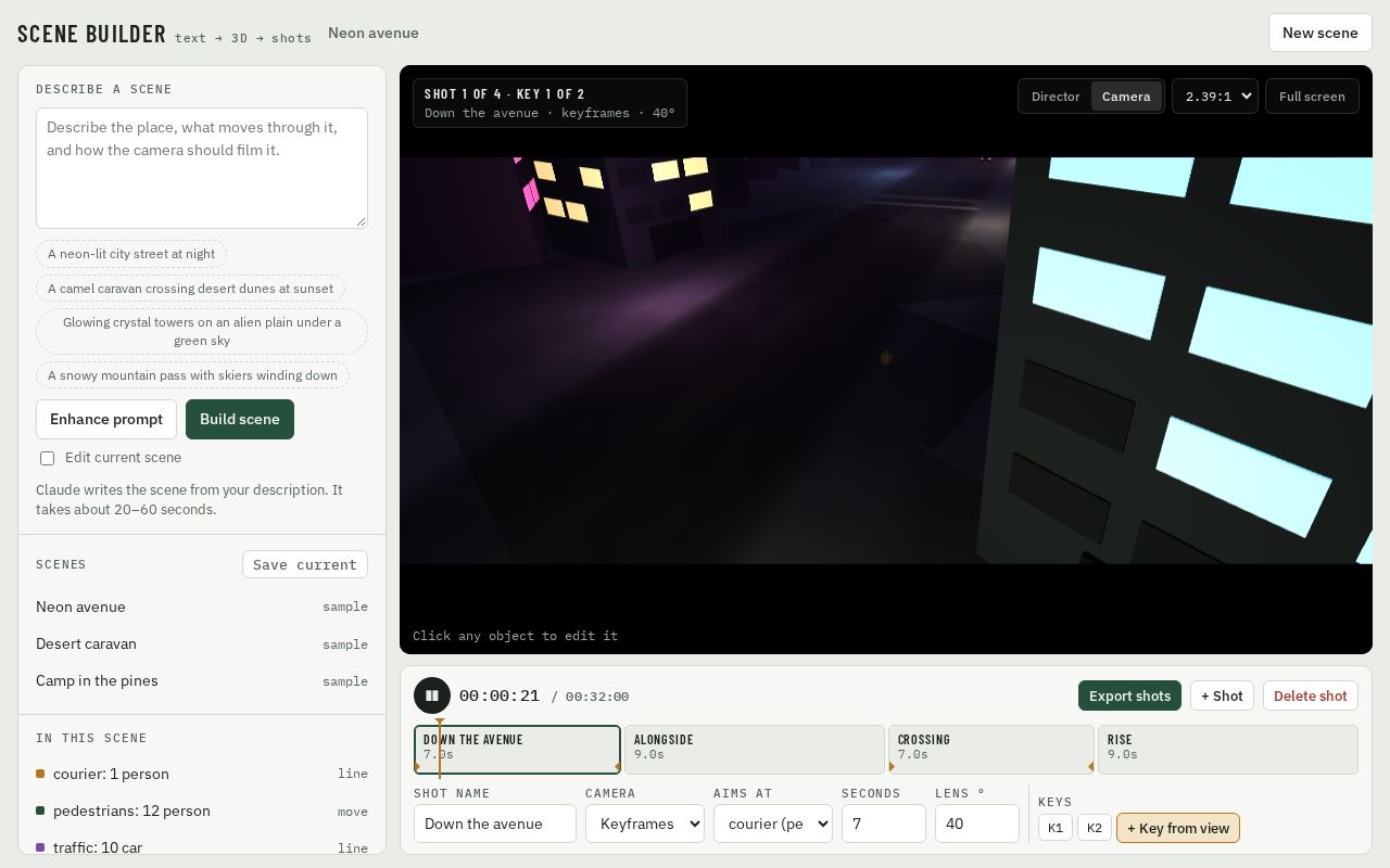 Preview of Thesis Scene Builder